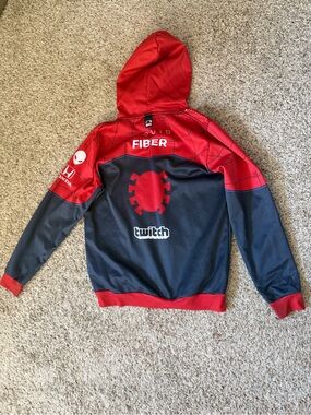 Marvel Red and Black Kids Hoodie Jacket with Gamer Logos